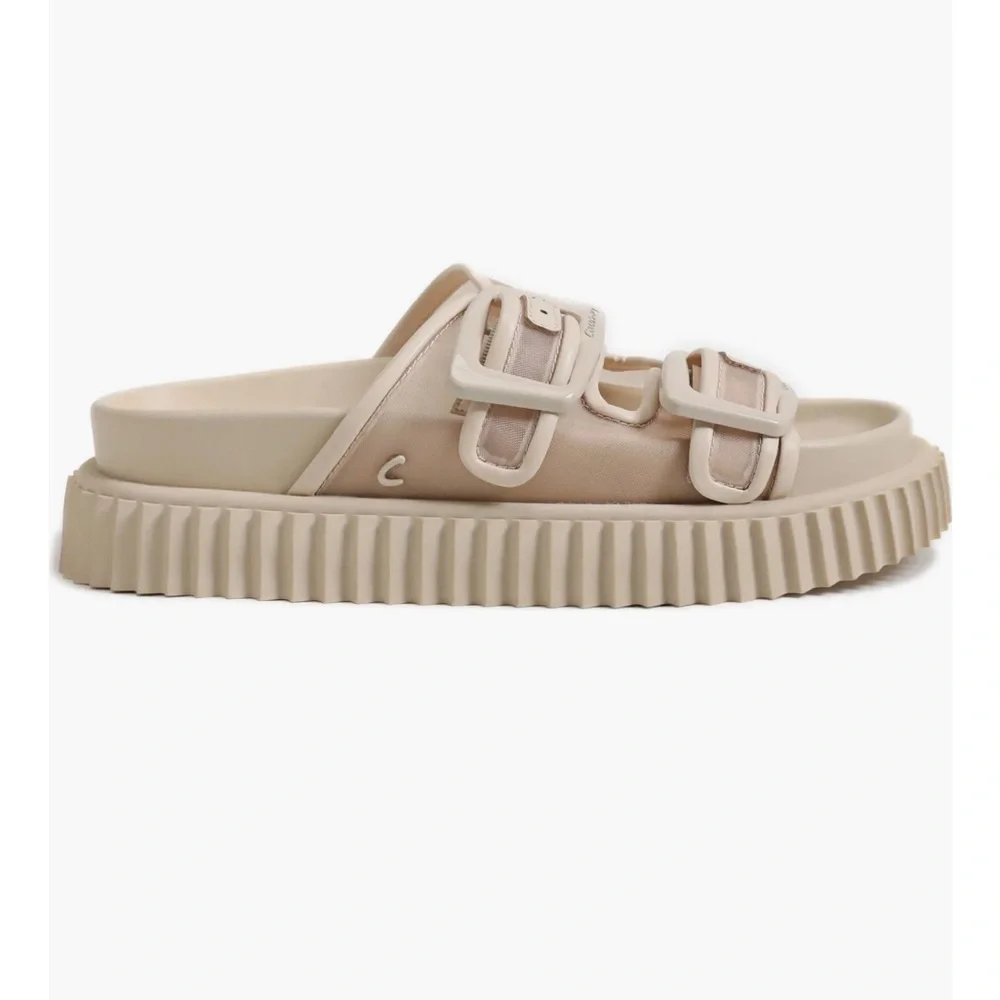 Sam Edelman Cream Double Strap Sandals